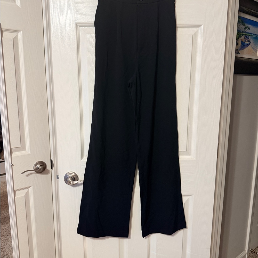 Stradivarius Black Wide Leg Women's Pants